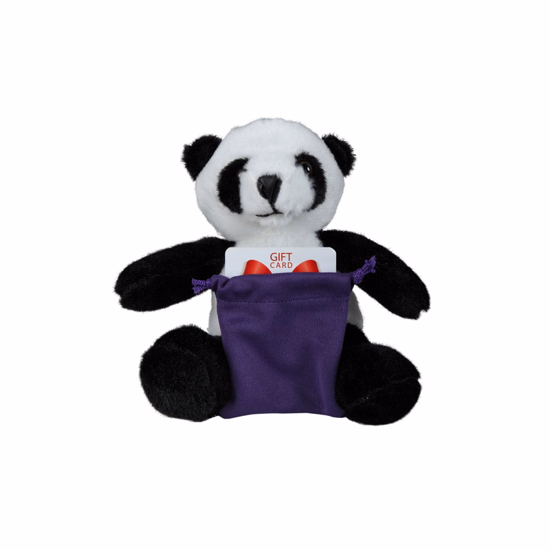 soft plush Panda with gift card sack