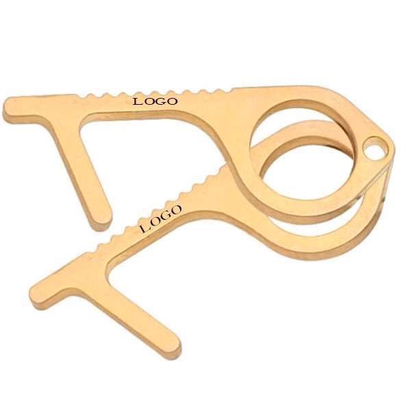Portable Hygiene Hand Antimicrobial Brass EDC Door Opener