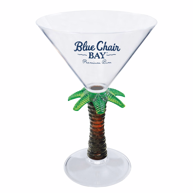 10oz Novelty Stem Plastic Martini Glass