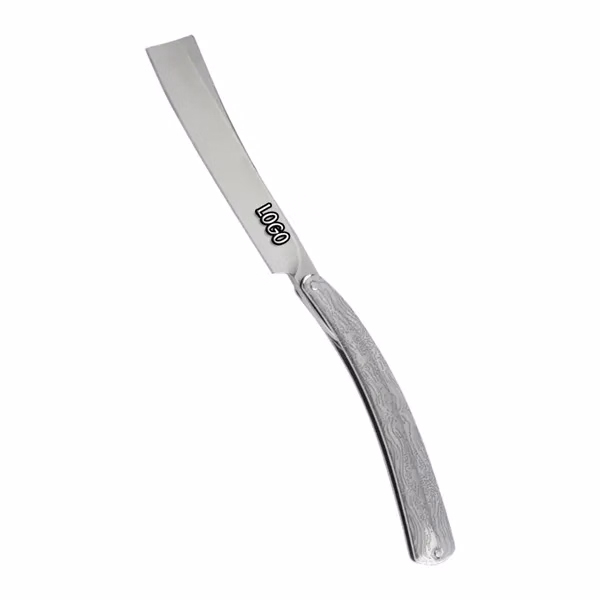 Folding Straight Razor with Stainless Steel Silver Handle for Events, Gifting and Everyday Use