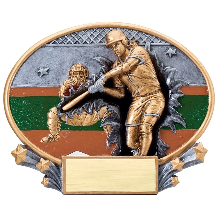 Softball Female Xplosion Oval Resin Award 1