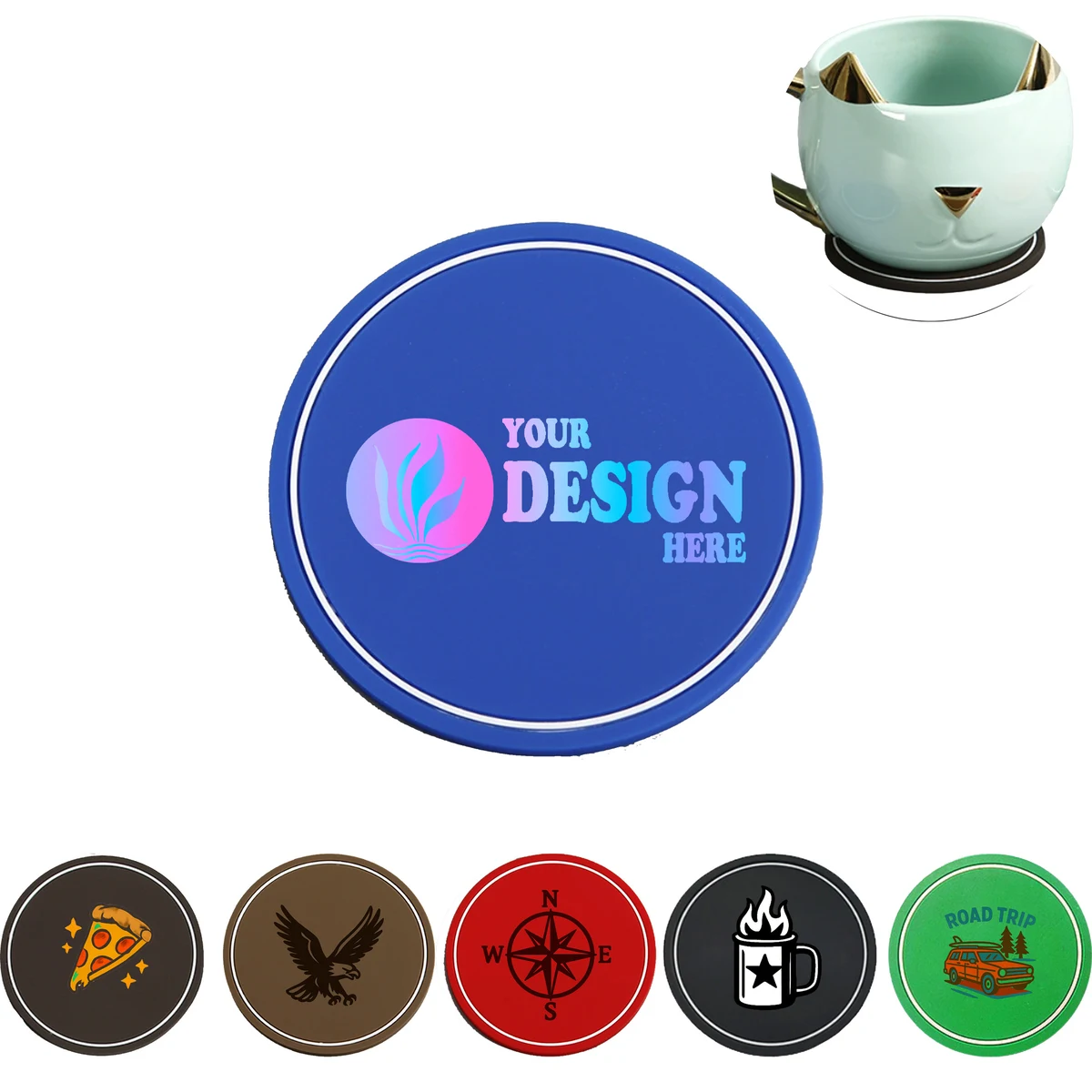 PVC Round Cup Coaster 1