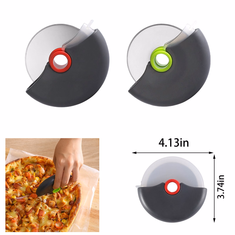 Ergonomic Pizza Slicer Cutter With Protective Blade Cover