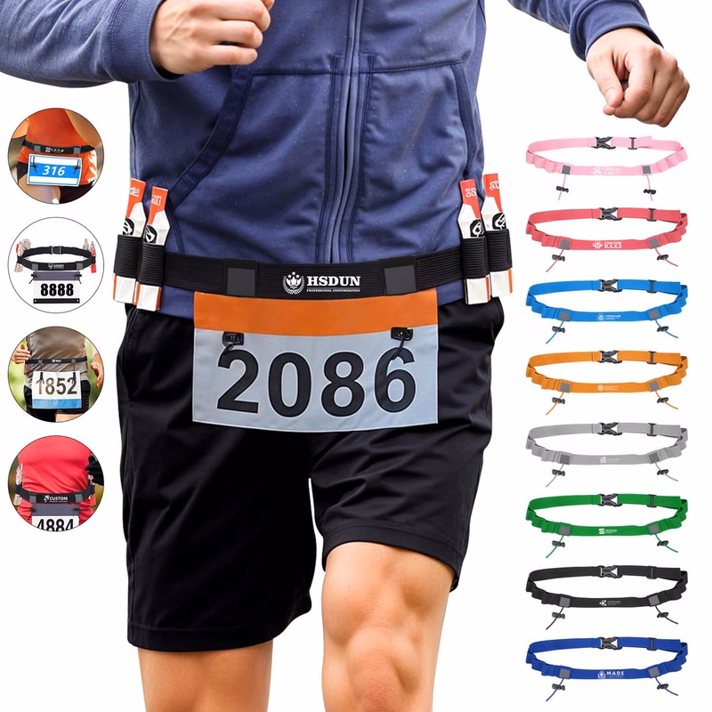 Multi-Functional Reflective Race Number Belt