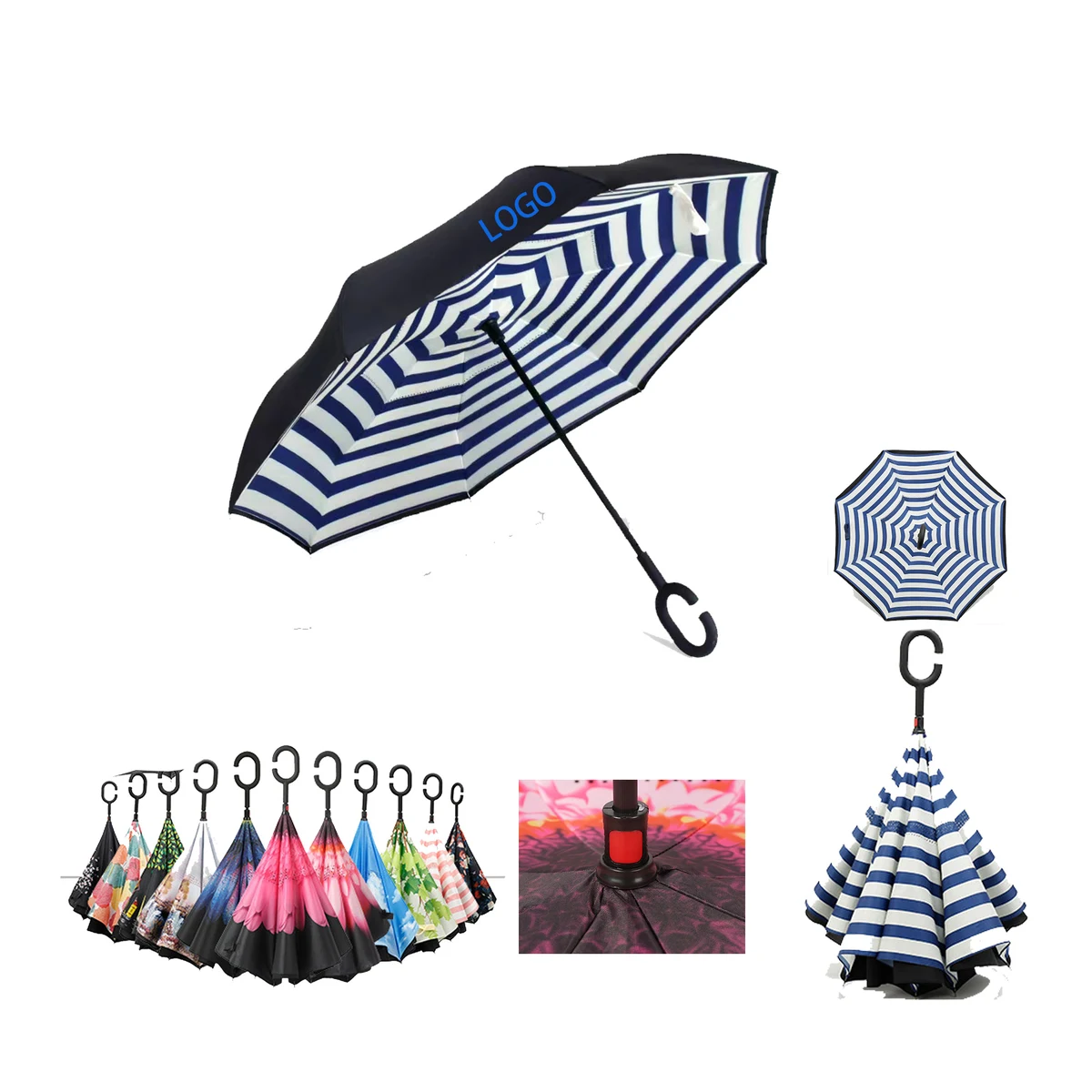Double Layer Reverse Folding Umbrella 1