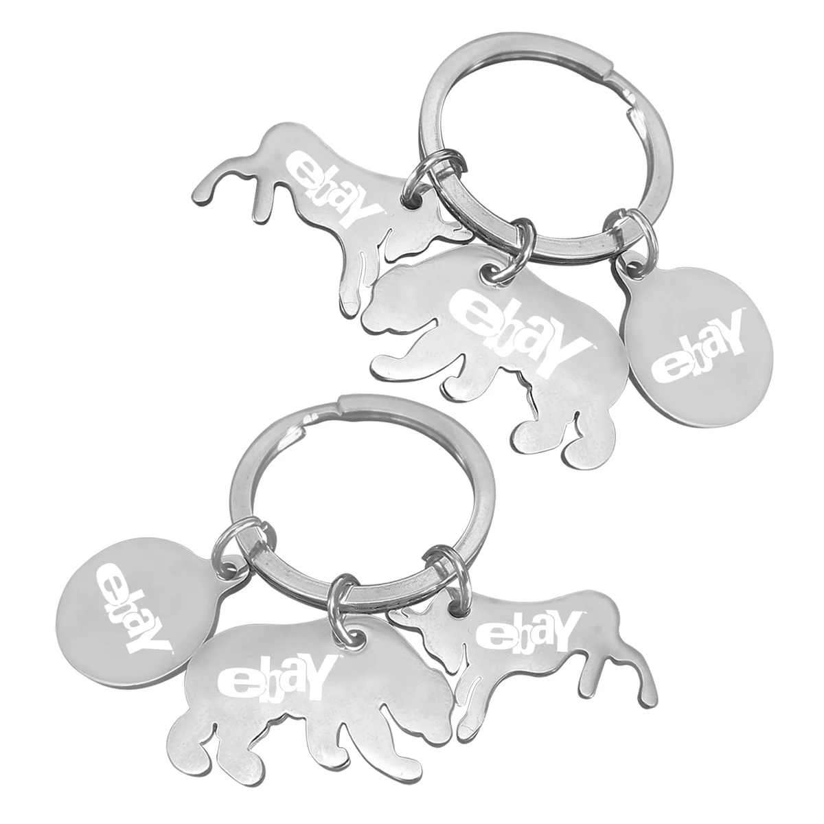 Bull and Bear Stainless Steel Key Chain 1