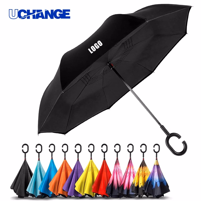 C Shaped Handle Inverted Umbrella