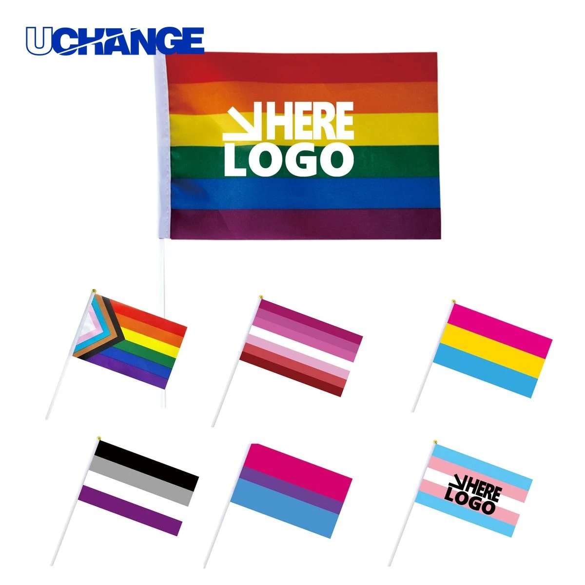 Rainbow Hand Flag Pride Stick for Events 1
