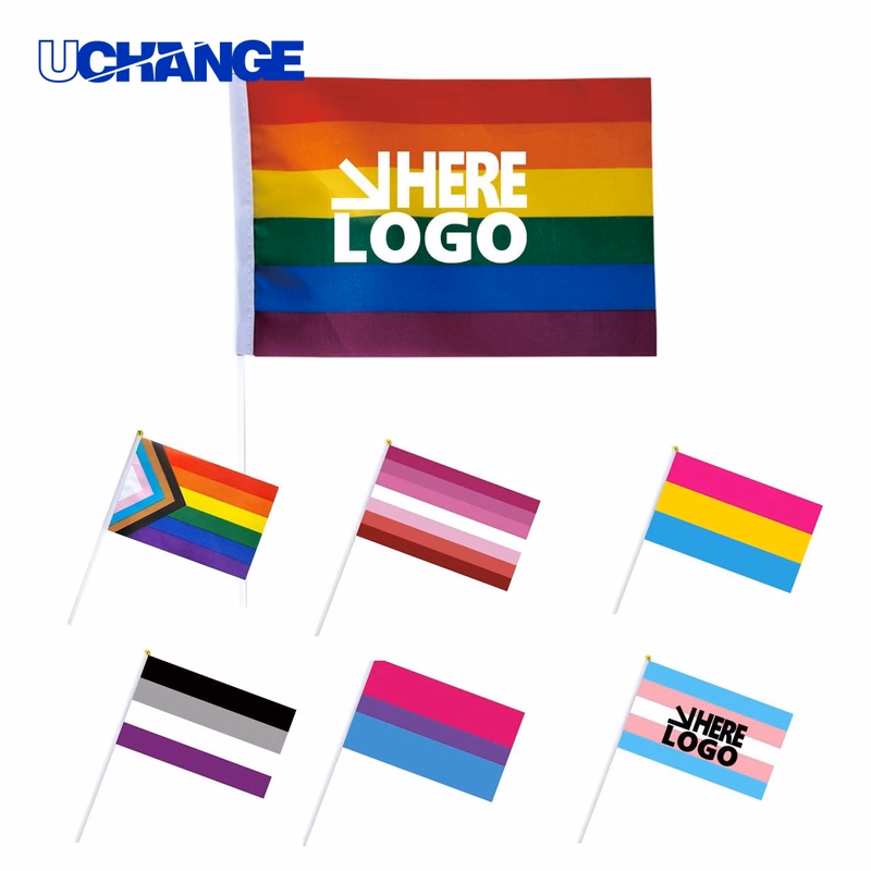 Rainbow Hand Flag Pride Stick for Events