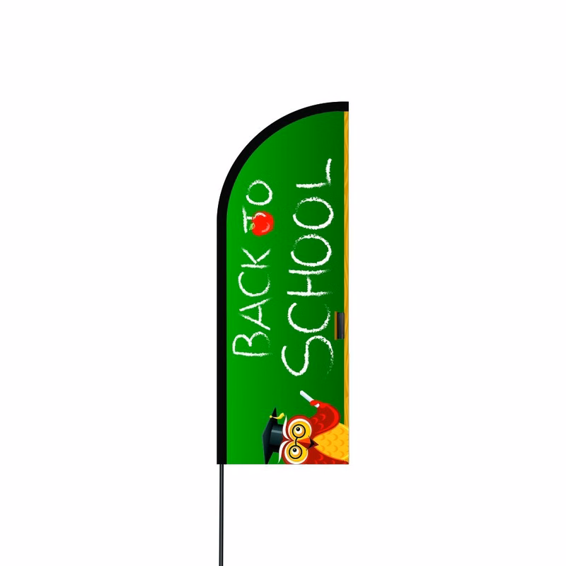 Back to School Flag Kit 11' Feet Feather Flag Sign Outdoor Banner