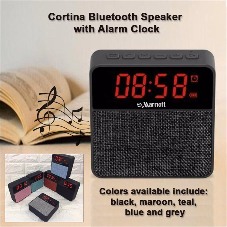 Cortina Bluetooth Speaker with an Alarm Clock