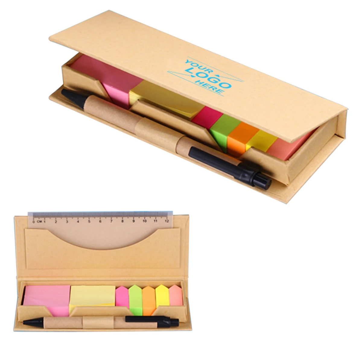 Sticky Note Set w/Ruler & Ballpoint Pen 1
