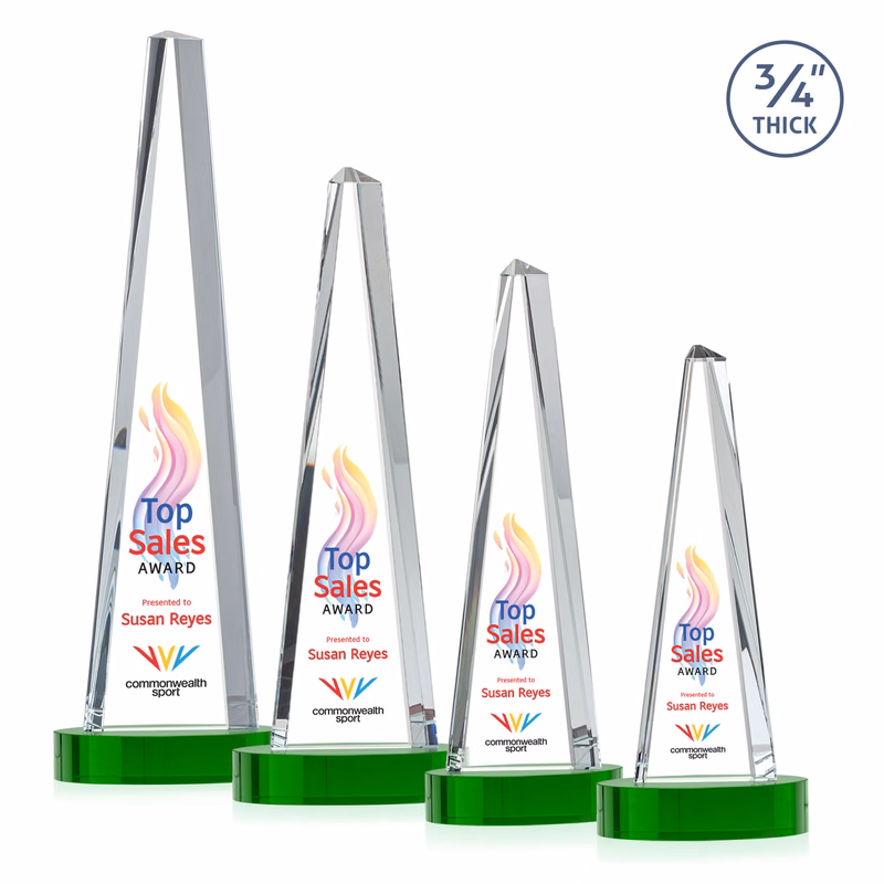 Majestic Tower VividPrint™ Award on Alberton Base - Green
