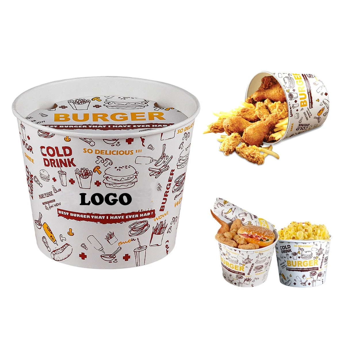 MOQ 500 pcs 85 Oz Customized Chicken Bucket 1