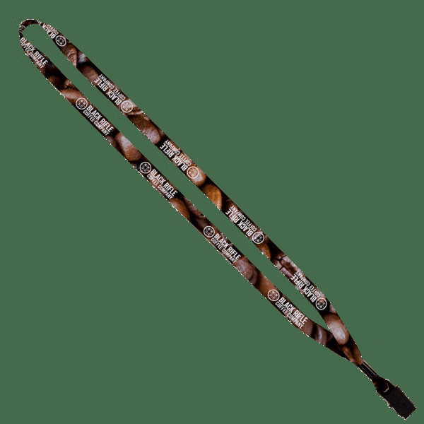 1/2" Dye-Sublimated Lanyard with Metal Crimp and Bulldog Clip
