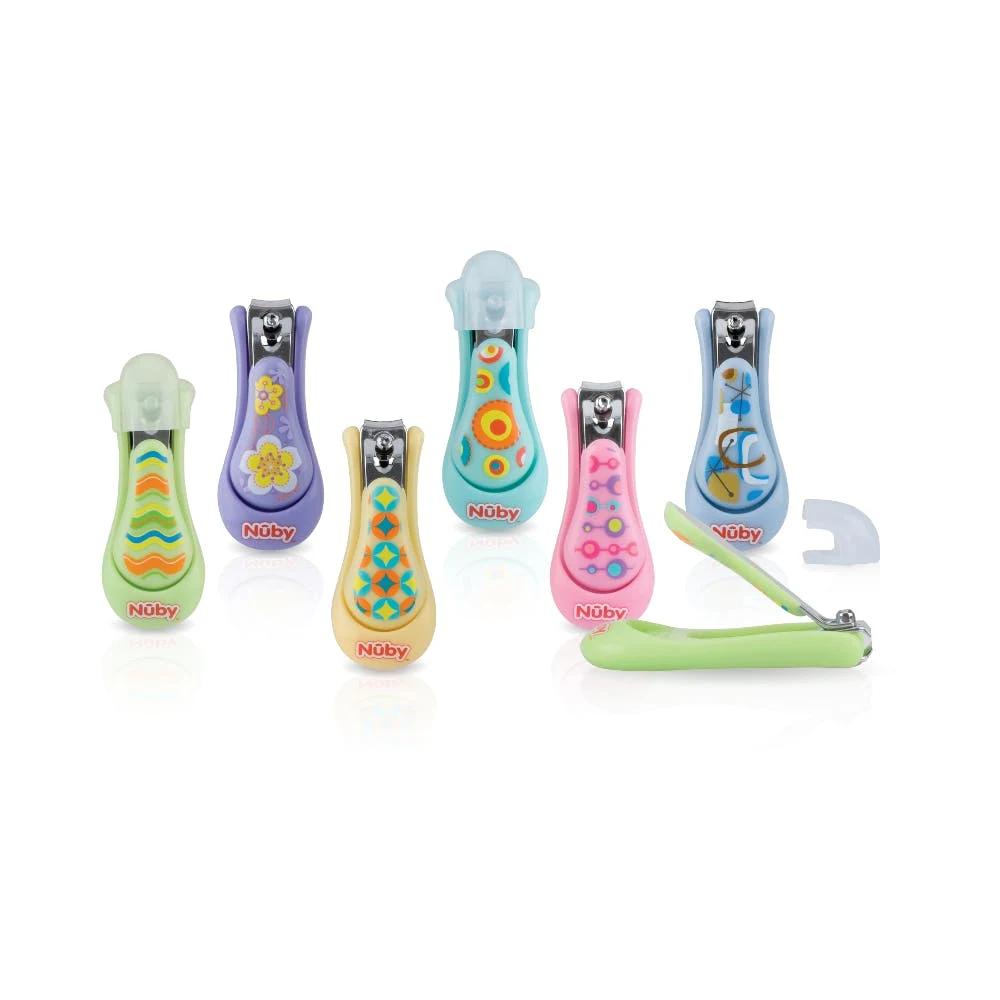 Nuby Baby Nail Clippers - Assorted Designs Hygienic Cover 1