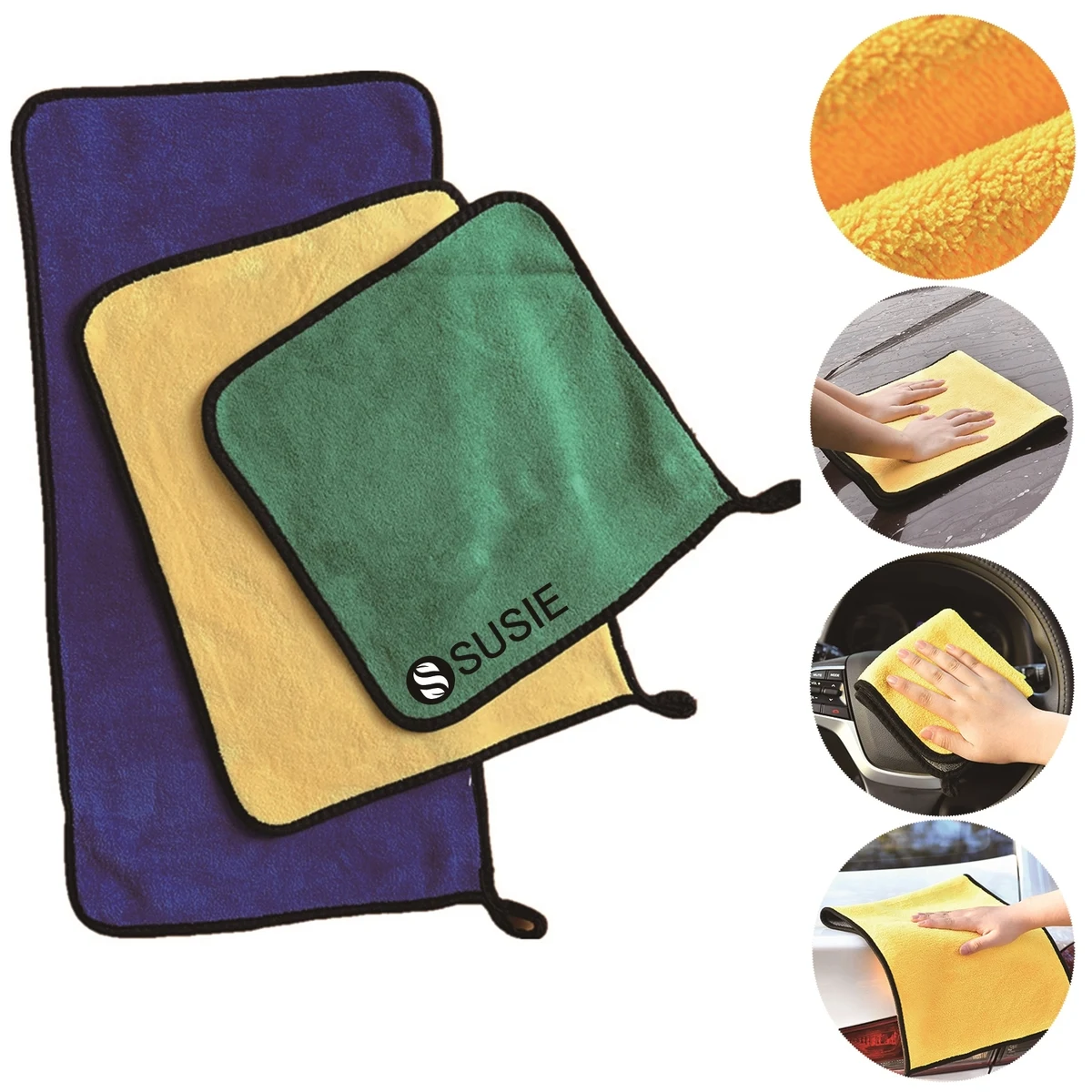 Coral Velvet Car Cleaning Towel 1
