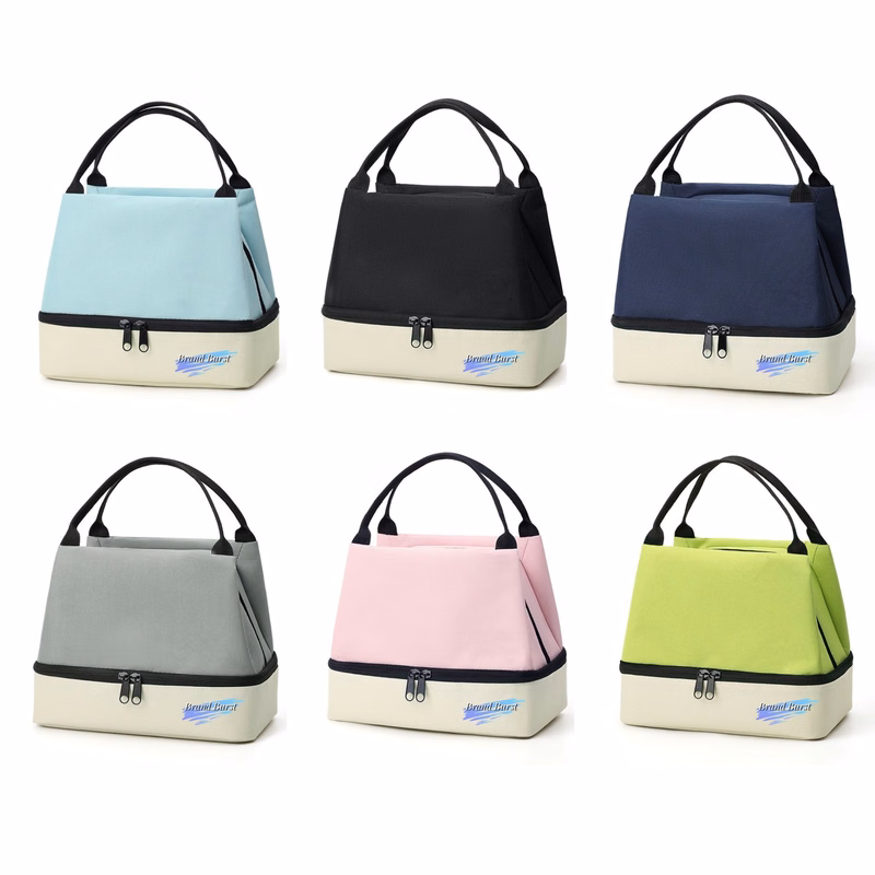 6L Contrast Color Double Layer Cooling Bag