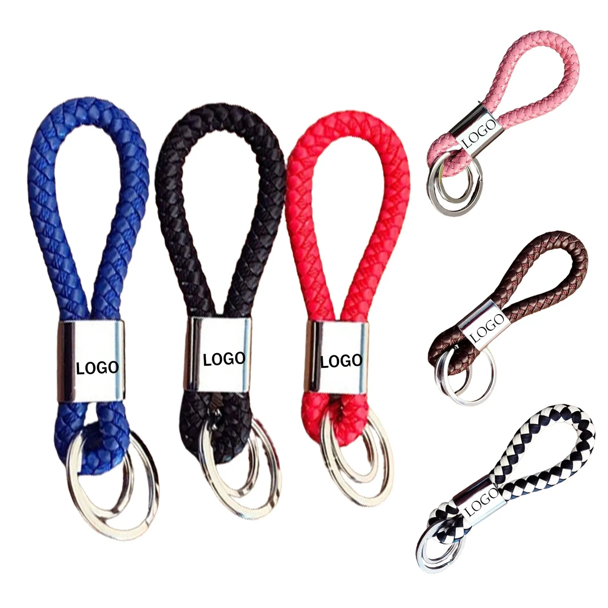 Custom PU Woven Keychain 1