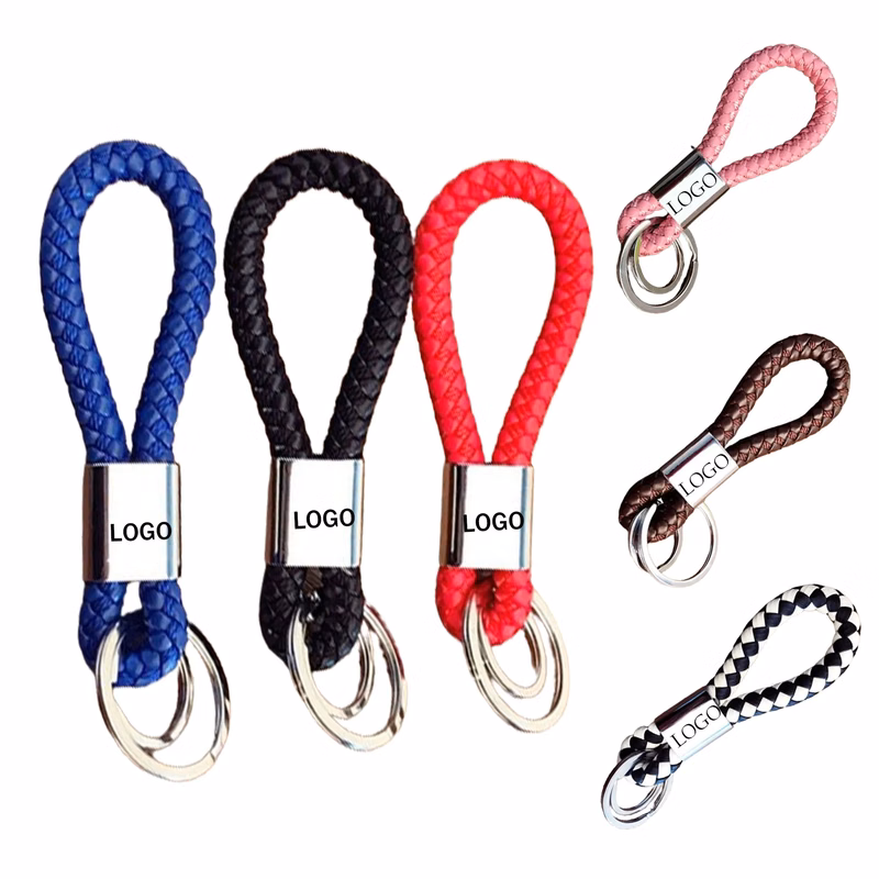 Custom PU Woven Keychain