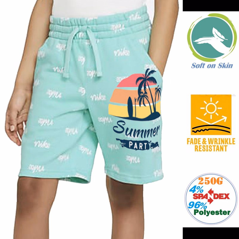 Youth 250 GSM Comfort Fleece Sublimation Sporty Shorts w/ Fade & Wrinkle Resistant