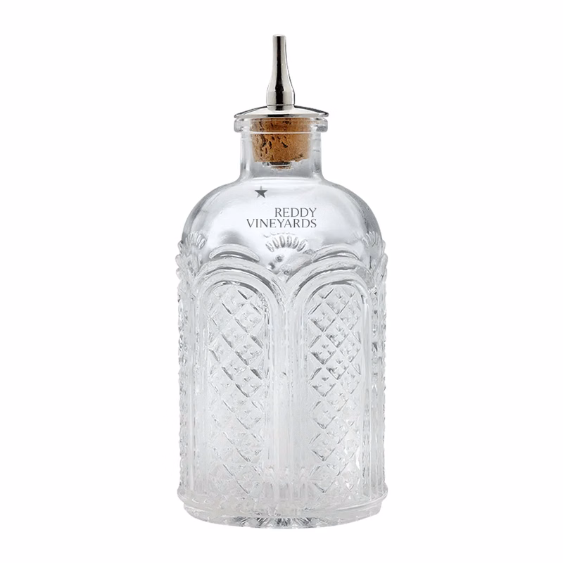 5oz. Glass Bitters Bottle Dome Retro Design