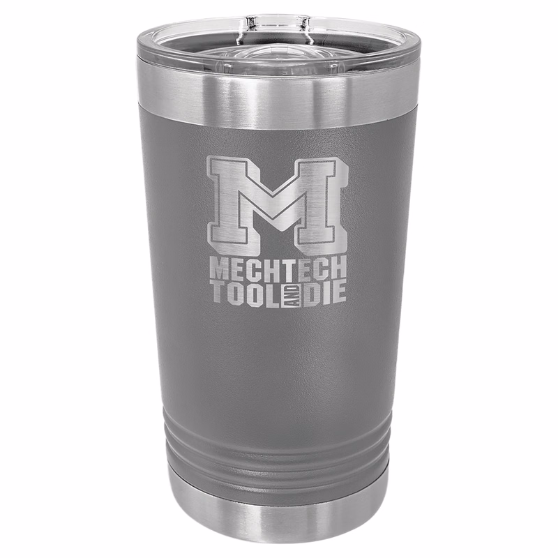 Polar Camel Dark Gray 16 oz. Pint with Slider Lid