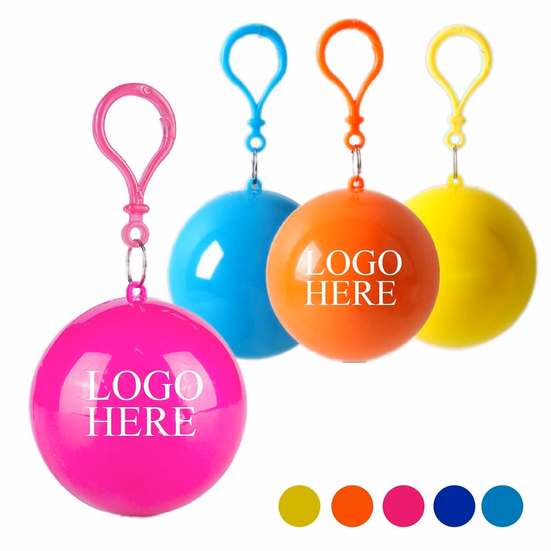 Compact Disposable Poncho with Carabiner