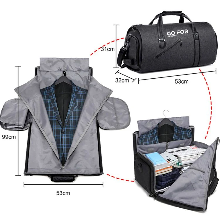 2 in 1 Convertible Garment Travel Bags with Shoulder Strap 1