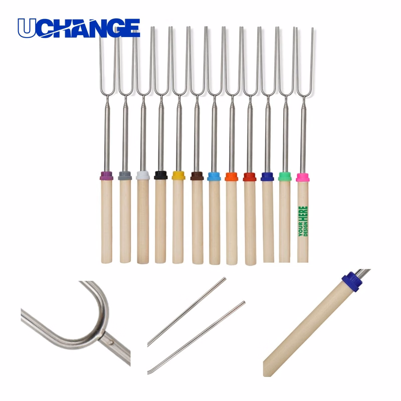 Stainless Steel Telescopic BBQ Skewer Tool