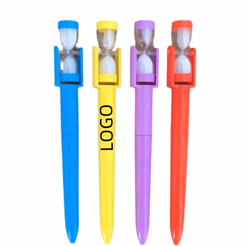 Plastic Hourglass Spinner Ballpoint Pen