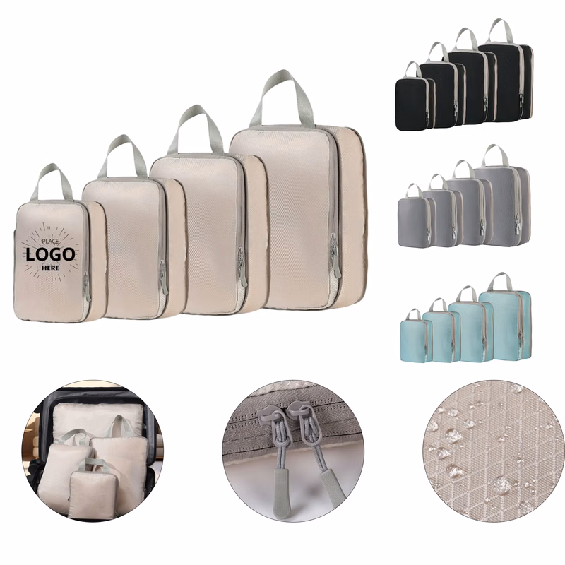 4 Set Compression Packing Cubes Travel Accessories