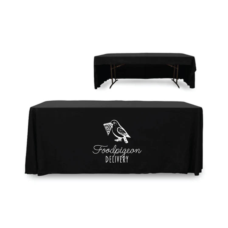 6 ft. 3 Sided PolyKnit™ Table Cover (WHITE LOGO ONLY) 1
