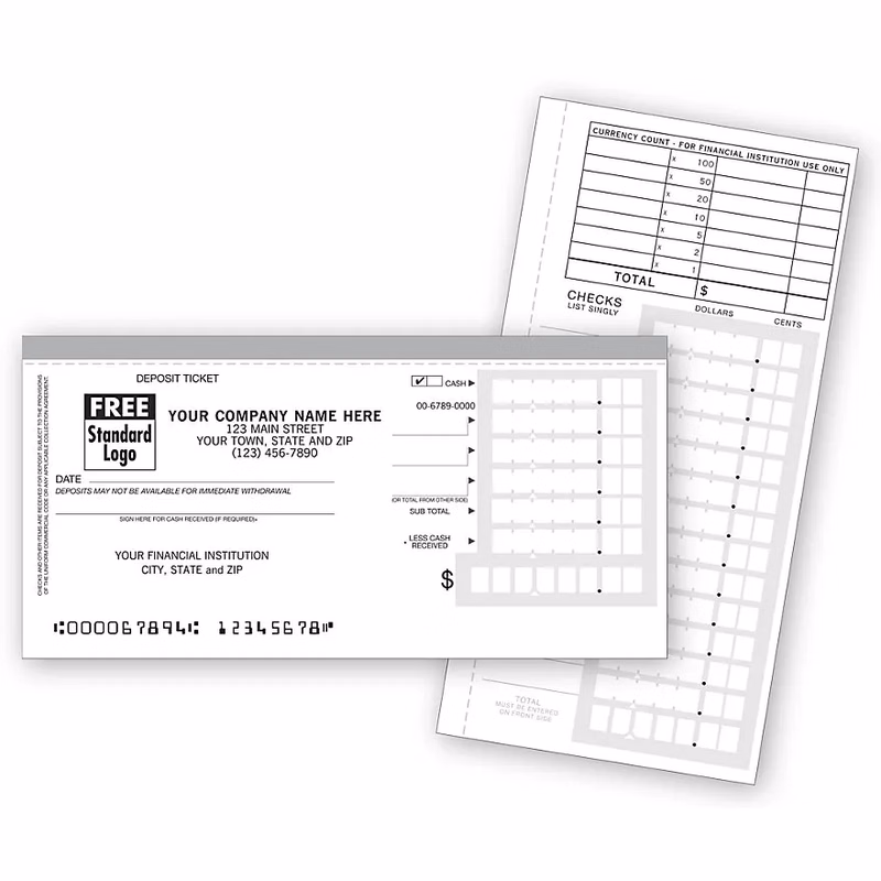 Deposit Tickets - Booked, Personal Size