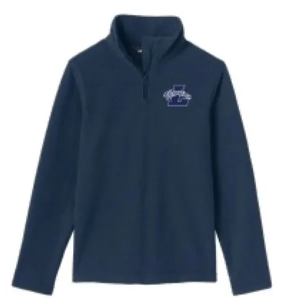 Quarter Zip Fleece: Navy, custom hoodie or sweatshirt with logo imprint 1
