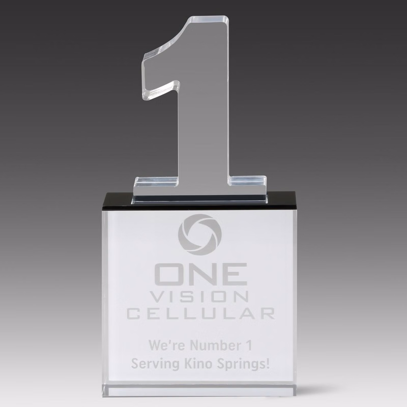 Recognition Number Award 1 (4" x 8" x 1")