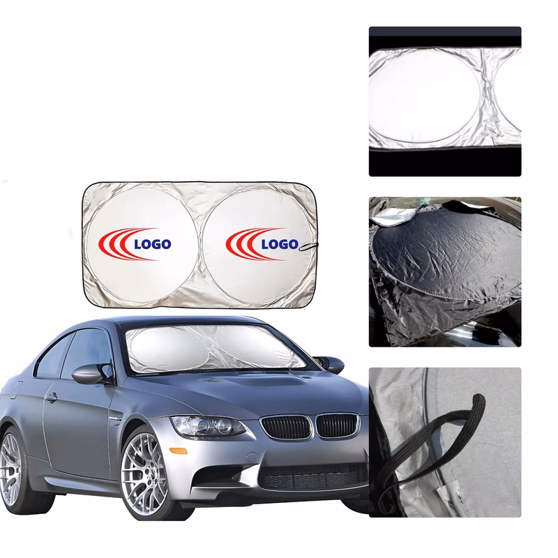 MOQ50 Dual Circle Car Windshield Sunshade