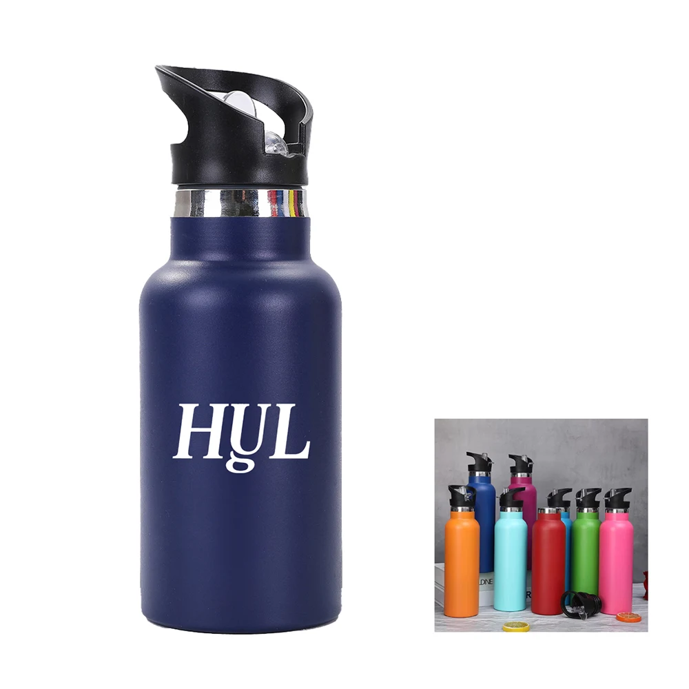 20 oz Straw Lid Insulated Stainless Steel Water Bottle, custom water bottle with logo imprint 1