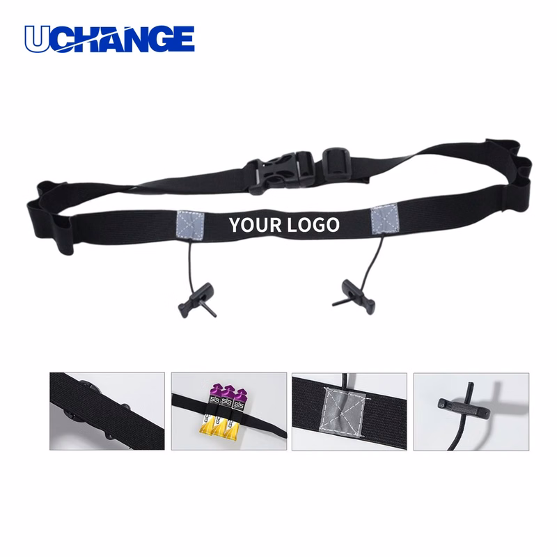 Adjustable Race Bib Belt Strap with Reflective Points 35.8"