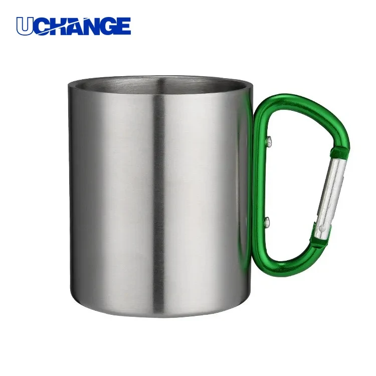 220ml Stainless Steel Mug with Handle and Lid for Compact Serving 1