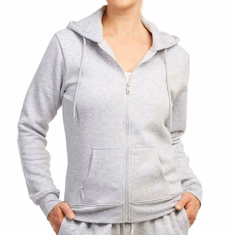 Sofra Ladies Fleece Jackets Gray Small