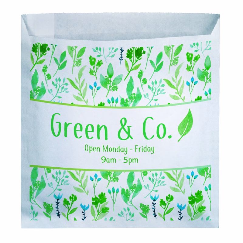 Digital Full Color 2-Sided Paper Bags with Gusset (7.5" x 7.5")
