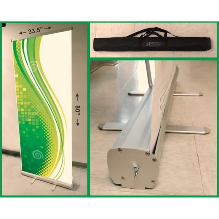 Standard 33.5 x 80 Inch Retractable Banner with Graphic 1