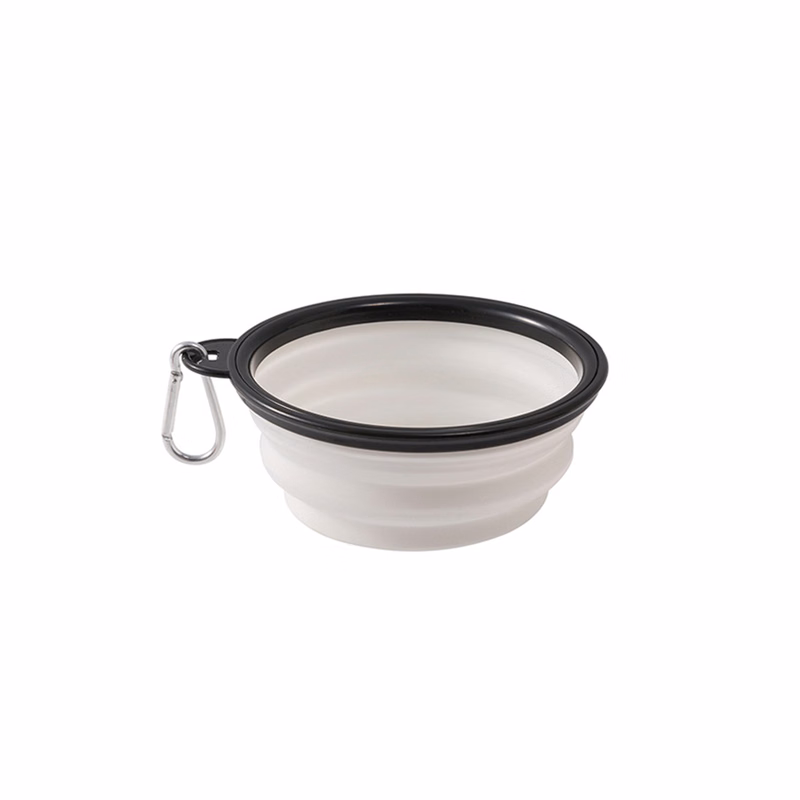 Portable Collapsible Pet Travel Dish With Carabiner