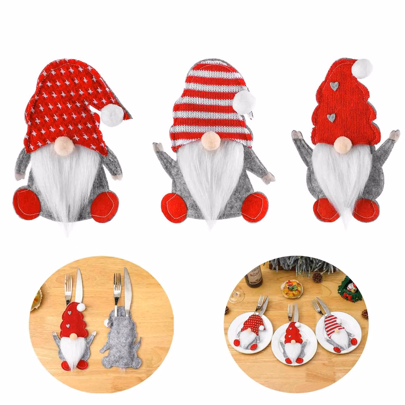 Christmas Fork Knife Pocket Holder