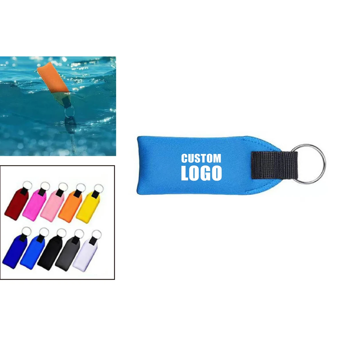 MOQ 10 pcs Neoprene Floating Keychain 1