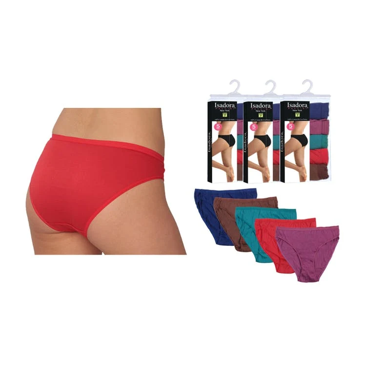Women's Hi-Cut Briefs - Jewel Tones 5 Pack Sizes 5-7 1