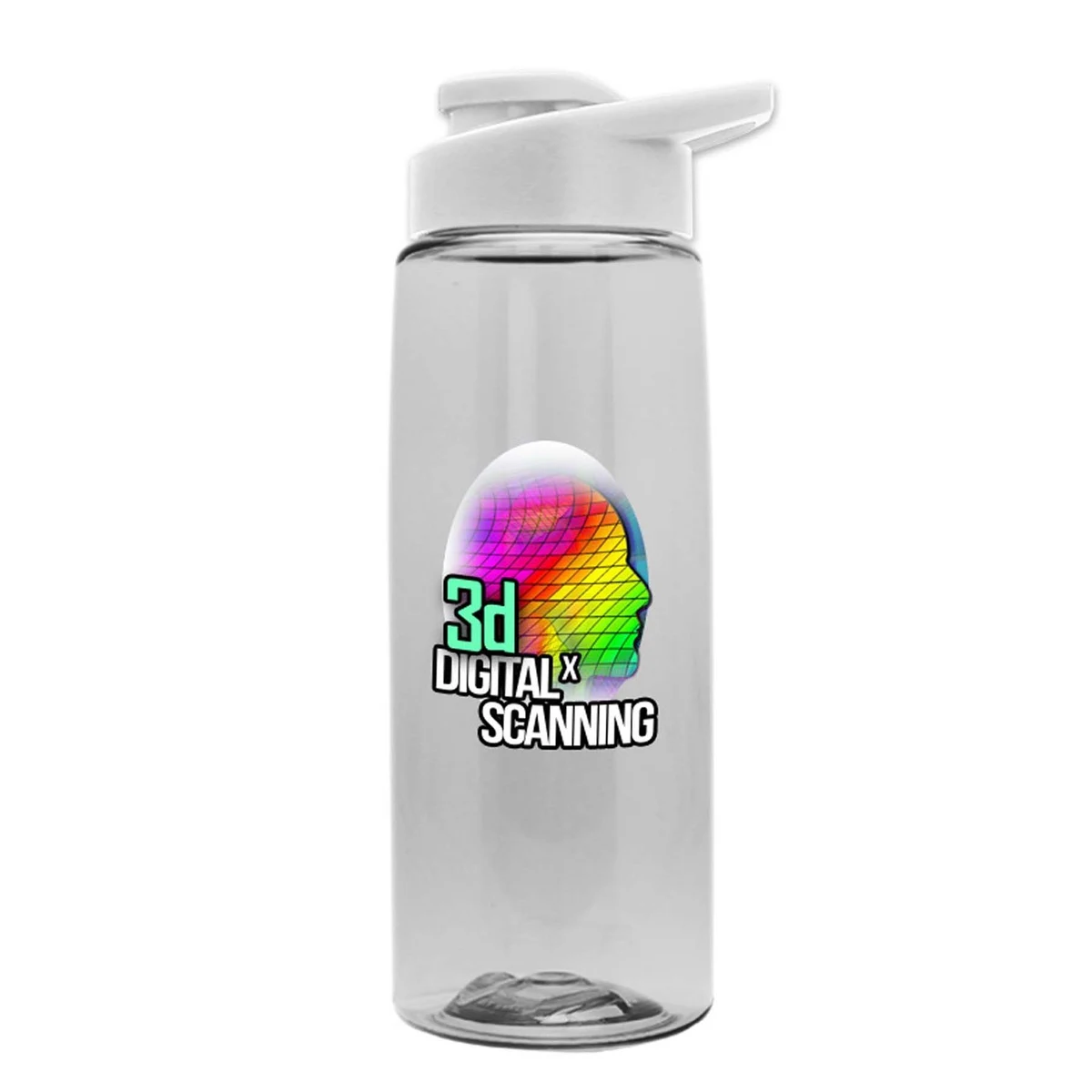 The Flair - 26 oz. Transparent Tritan Bottle with Drink thru and Digital Imprint 1