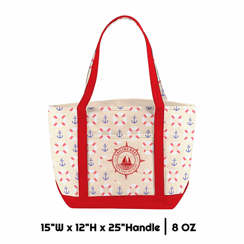 12 oz Cotton Canvas  - 15"W x 12"H x 25"Handle