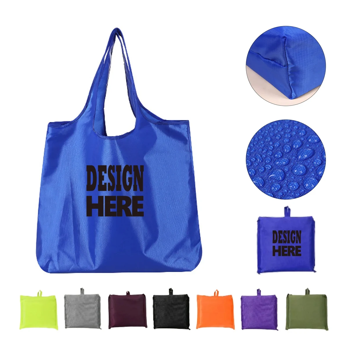 Premium Foldable Large Capacity Eco Shopping Bag, custom tote bag with logo imprint 1